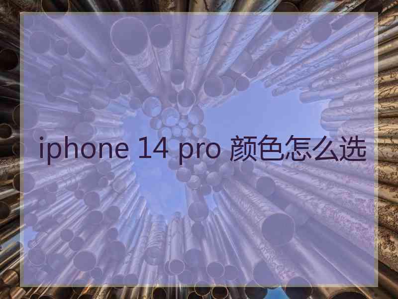 iphone 14 pro 颜色怎么选