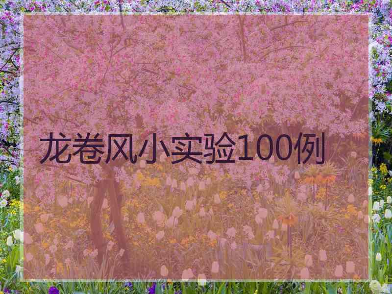 龙卷风小实验100例