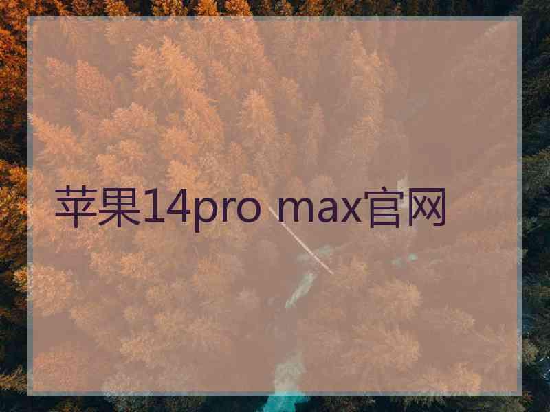 苹果14pro max官网