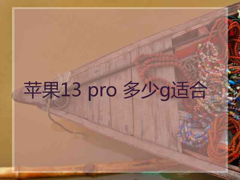 苹果13 pro 多少g适合