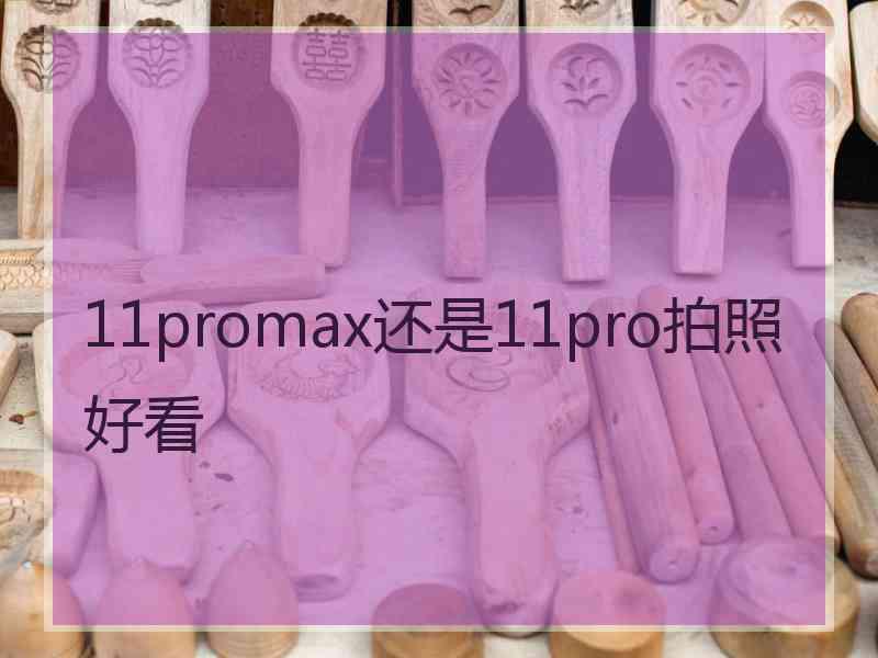 11promax还是11pro拍照好看