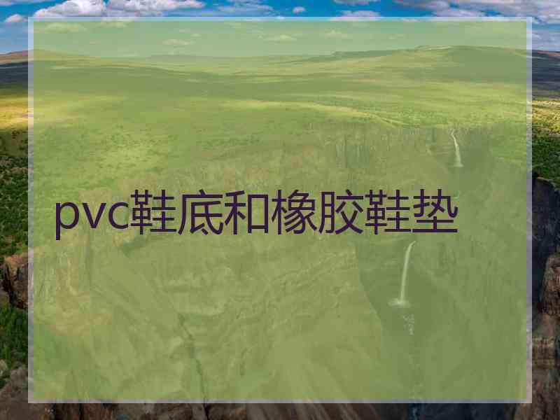 pvc鞋底和橡胶鞋垫