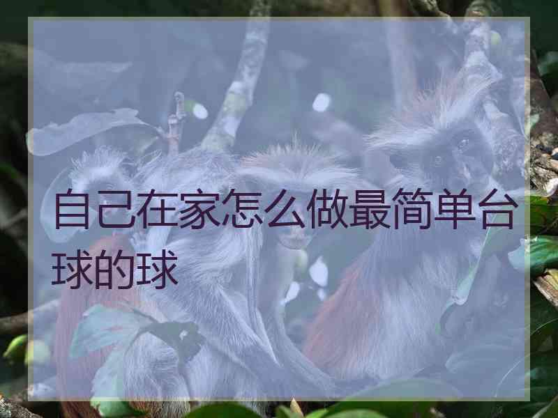 自己在家怎么做最简单台球的球