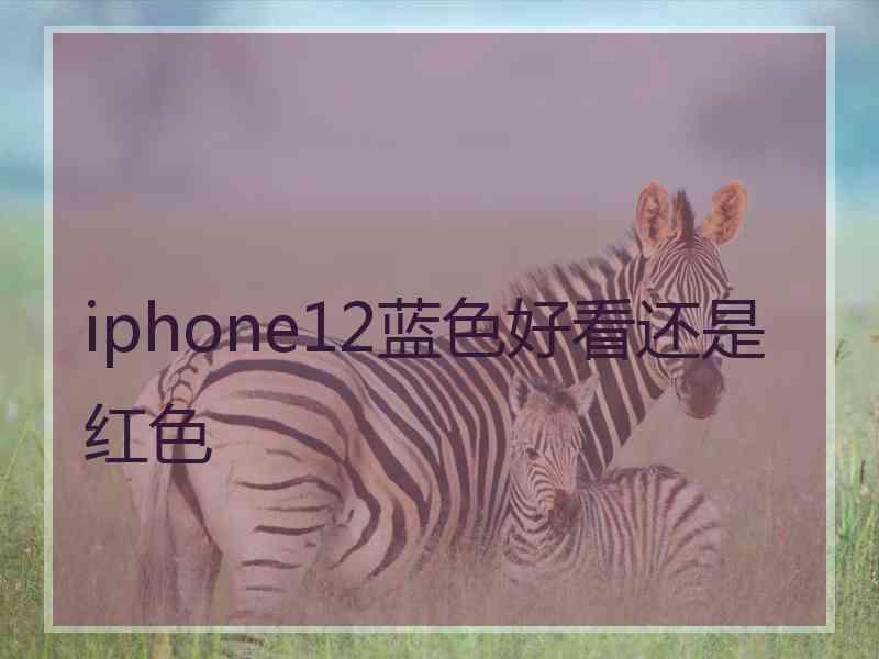 iphone12蓝色好看还是红色