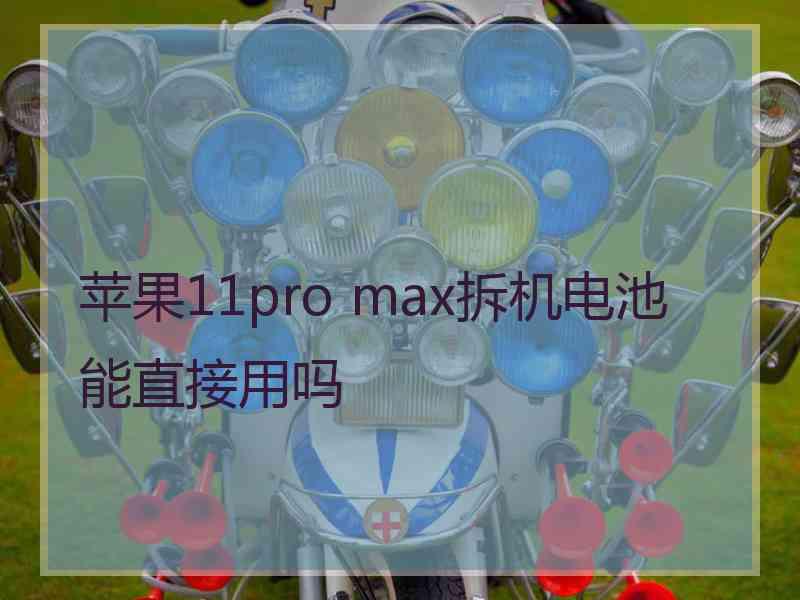 苹果11pro max拆机电池能直接用吗