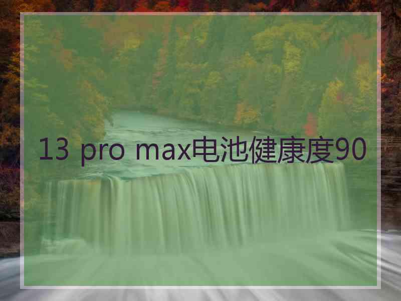 13 pro max电池健康度90