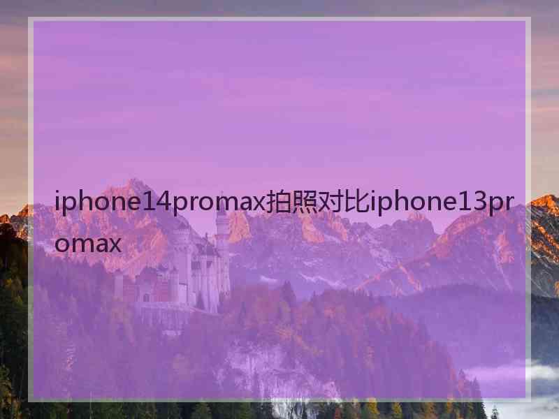 iphone14promax拍照对比iphone13promax