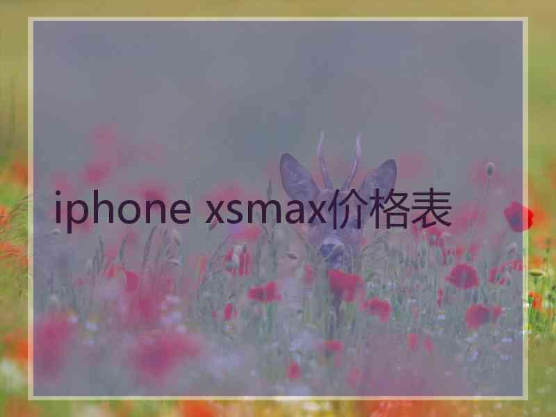 iphone xsmax价格表