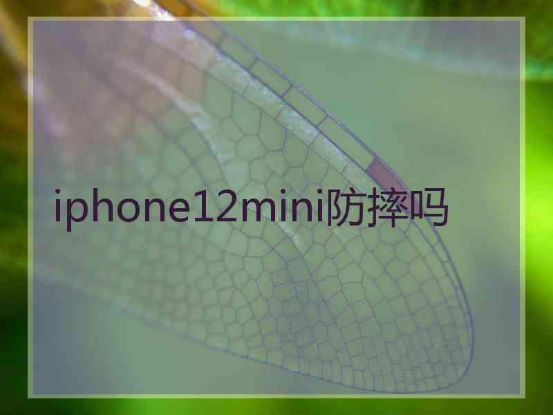 iphone12mini防摔吗