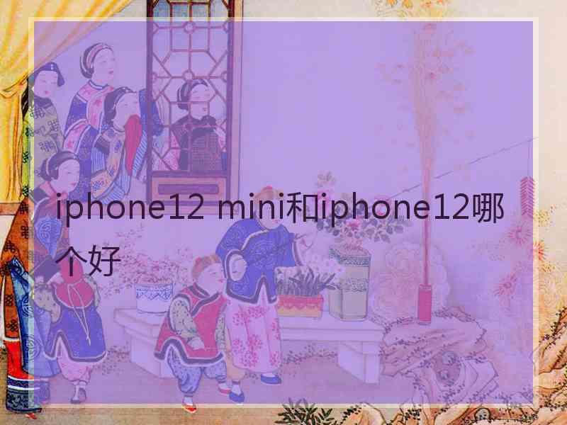 iphone12 mini和iphone12哪个好