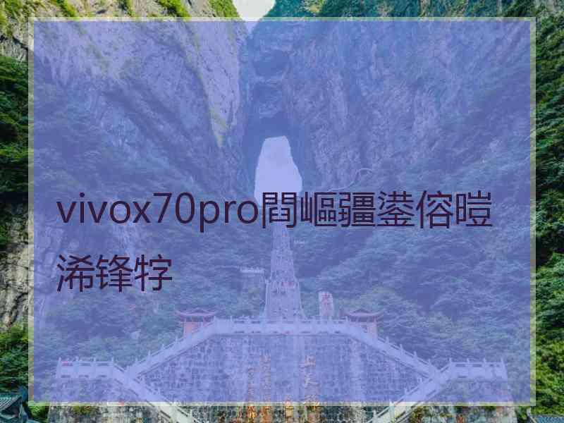 vivox70pro閰嶇疆鍙傛暟浠锋牸