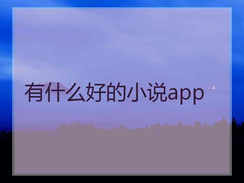 有什么好的小说app