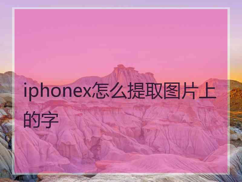 iphonex怎么提取图片上的字