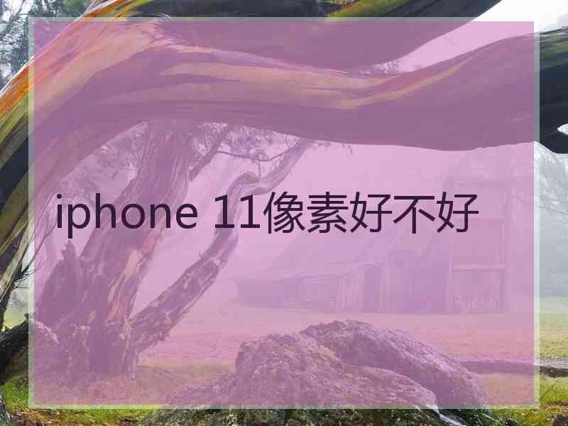 iphone 11像素好不好