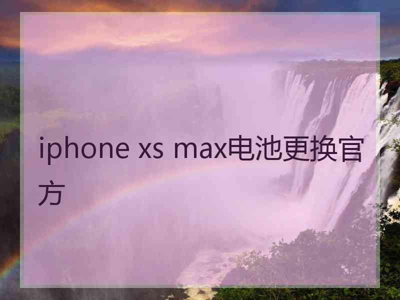 iphone xs max电池更换官方