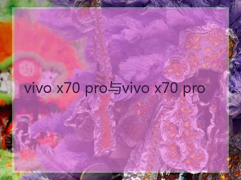 vivo x70 pro与vivo x70 pro