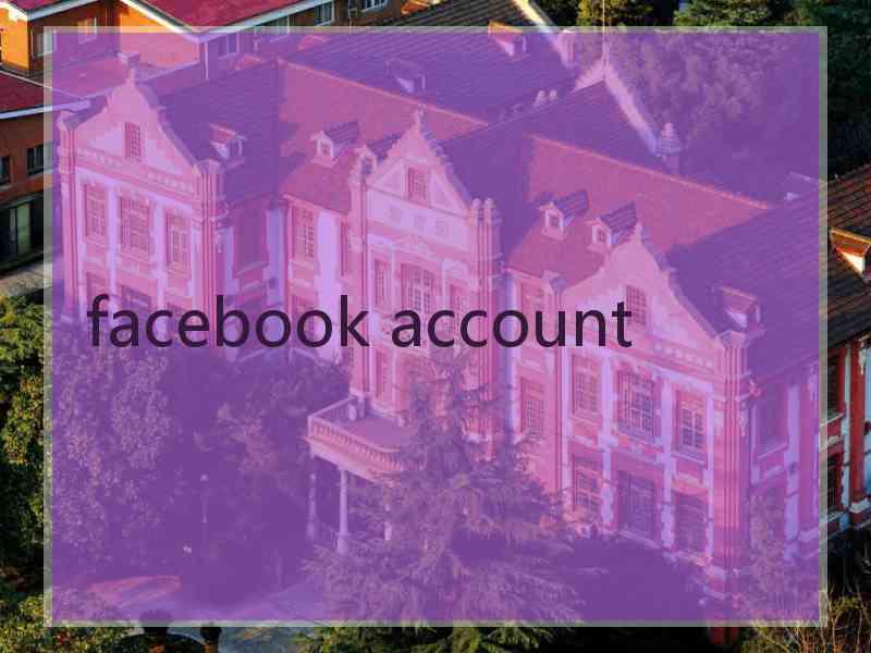 facebook account