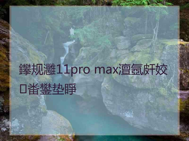 鑻规灉11pro max澶氬皯姣畨鐢垫睜