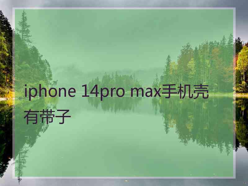 iphone 14pro max手机壳有带子