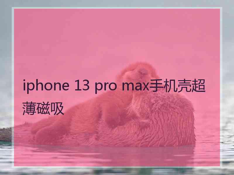 iphone 13 pro max手机壳超薄磁吸