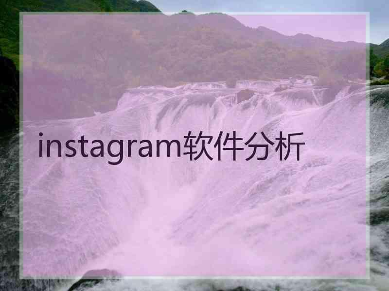 instagram软件分析