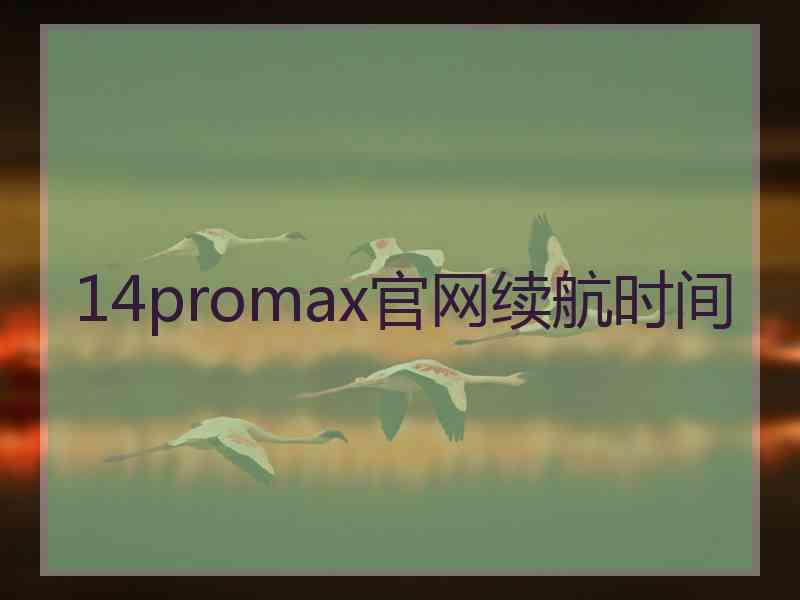 14promax官网续航时间