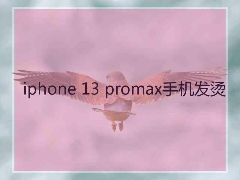 iphone 13 promax手机发烫