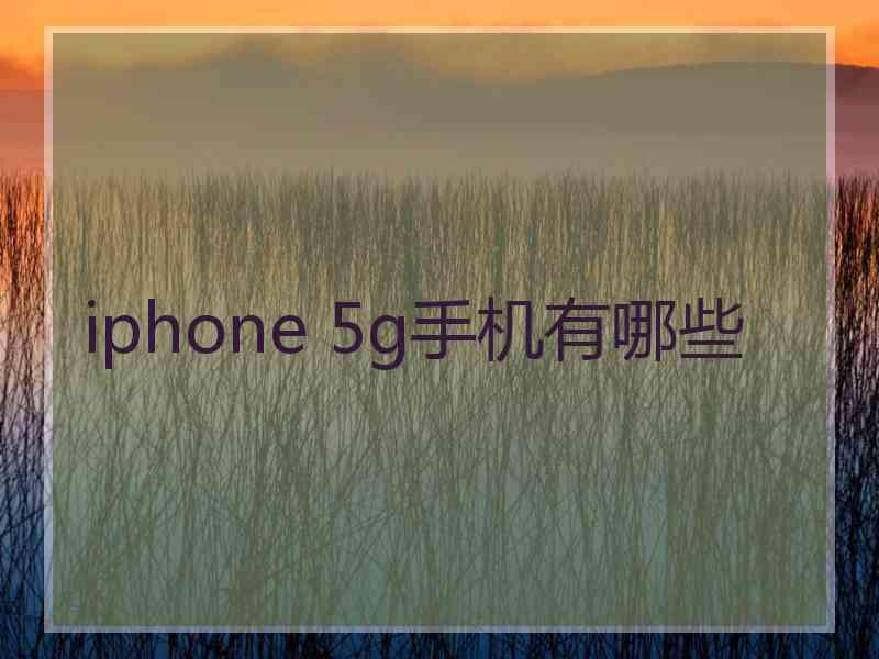 iphone 5g手机有哪些