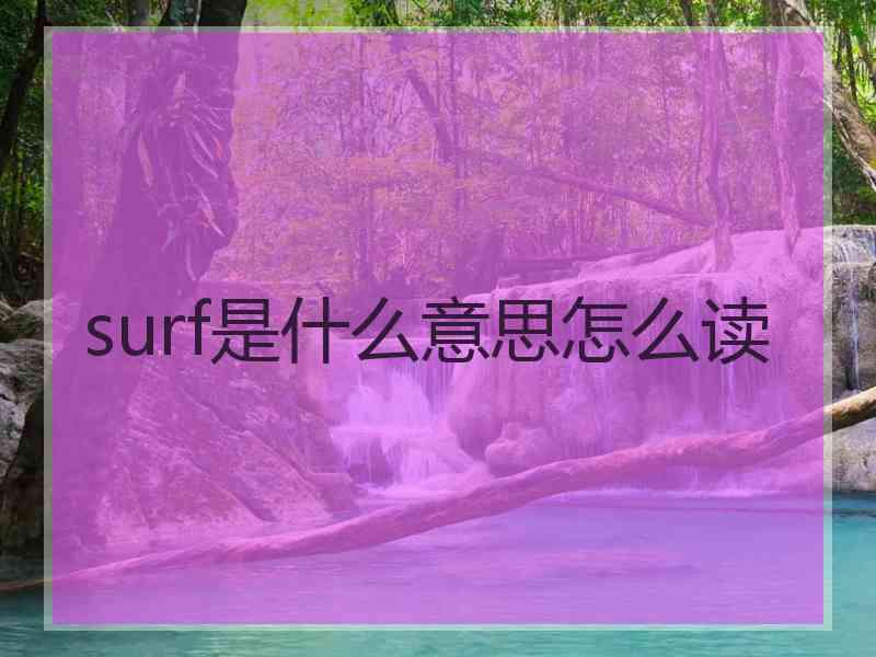 surf是什么意思怎么读