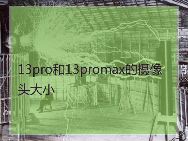 13pro和13promax的摄像头大小