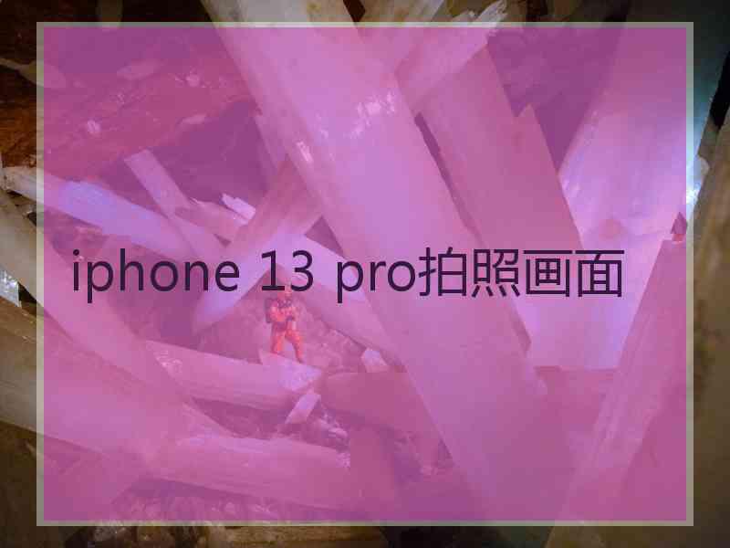 iphone 13 pro拍照画面