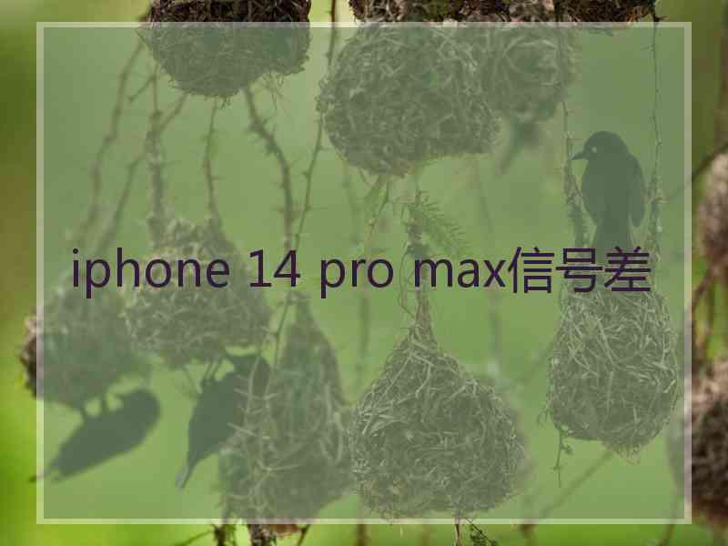 iphone 14 pro max信号差