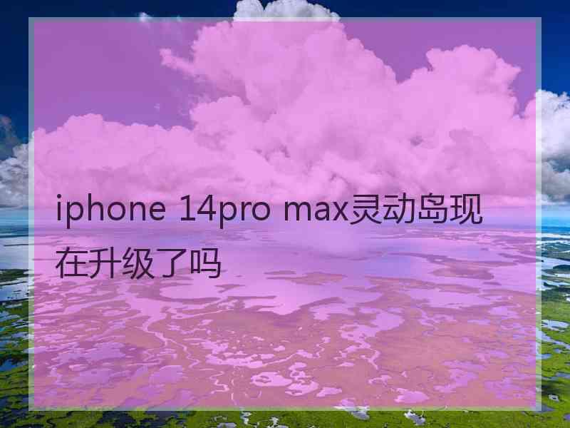 iphone 14pro max灵动岛现在升级了吗