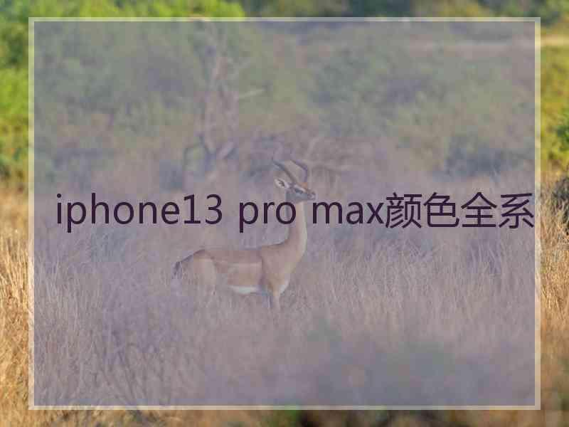 iphone13 pro max颜色全系