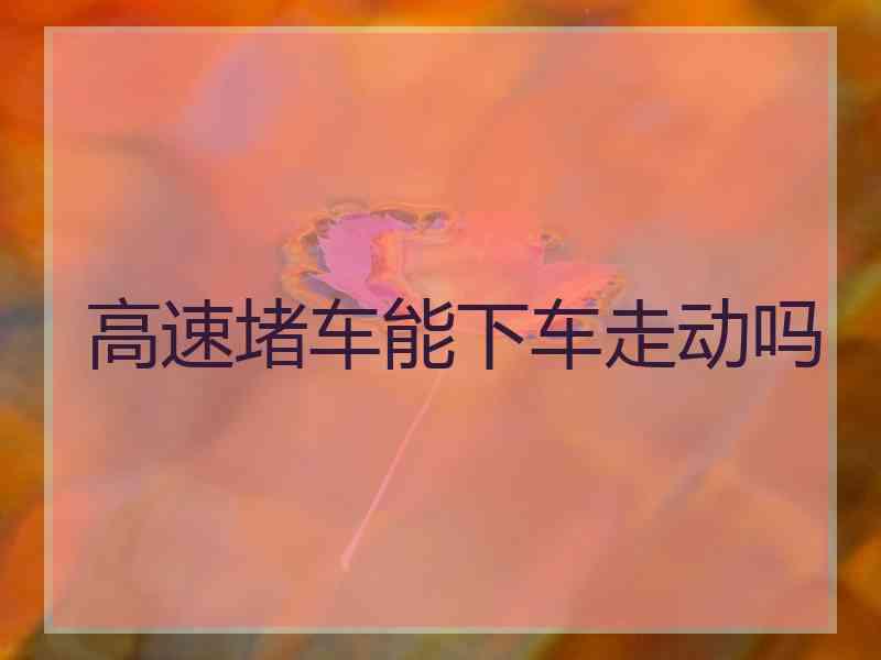 高速堵车能下车走动吗