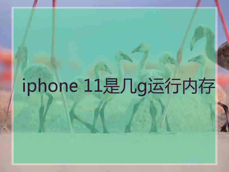 iphone 11是几g运行内存