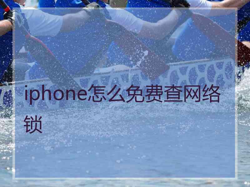 iphone怎么免费查网络锁