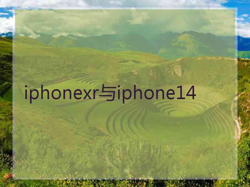 iphonexr与iphone14