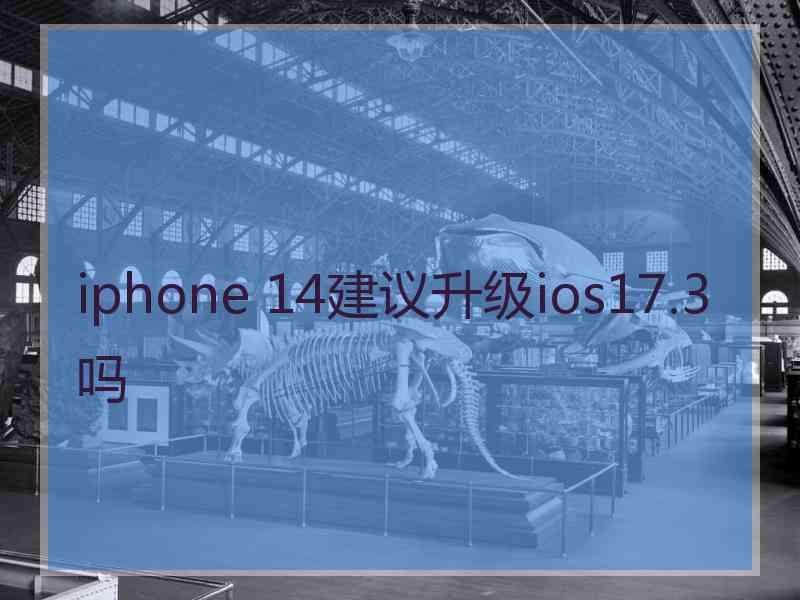 iphone 14建议升级ios17.3吗