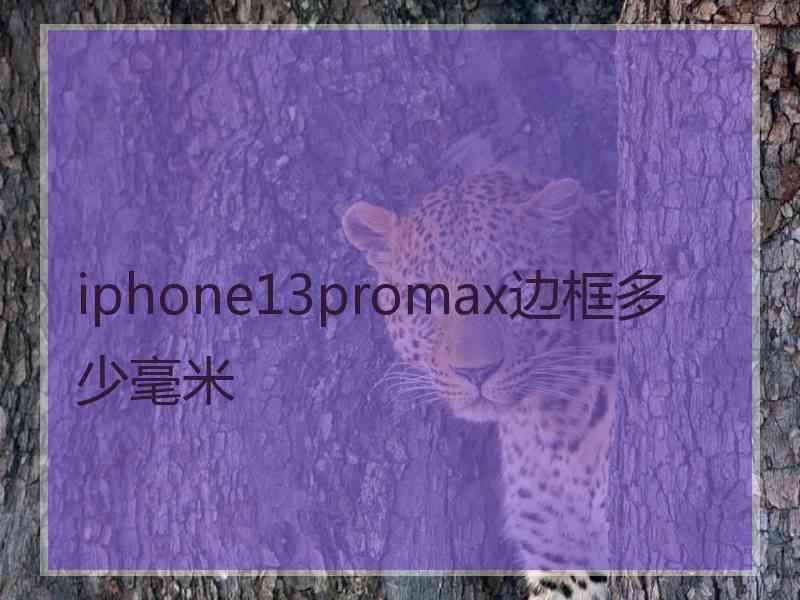 iphone13promax边框多少毫米