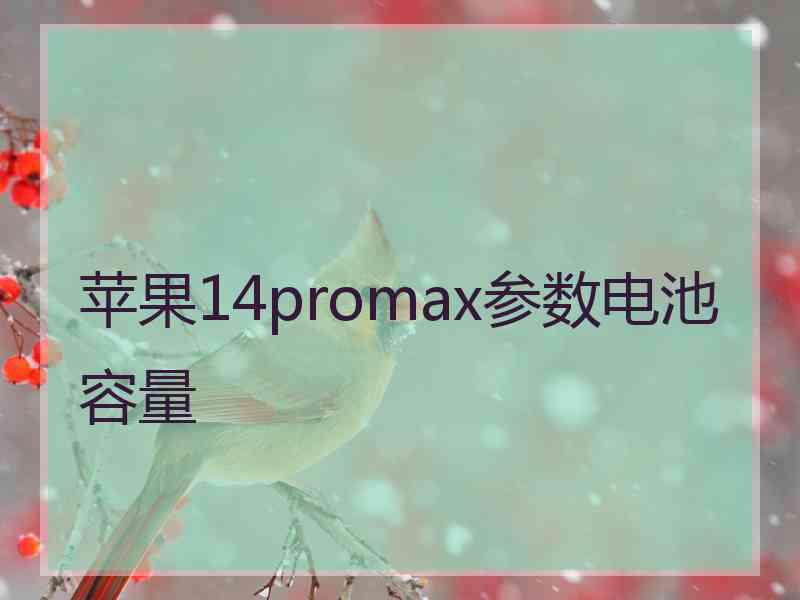 苹果14promax参数电池容量