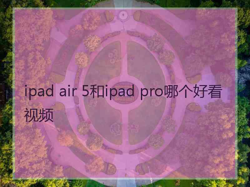 ipad air 5和ipad pro哪个好看视频