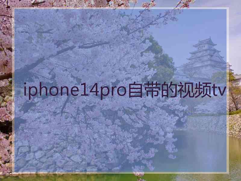 iphone14pro自带的视频tv