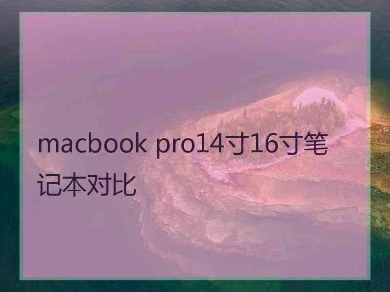 macbook pro14寸16寸笔记本对比