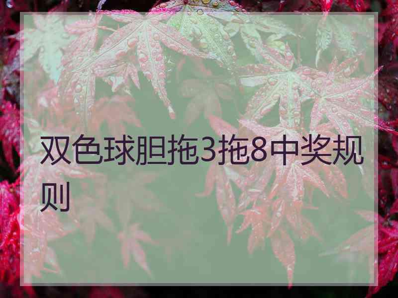 双色球胆拖3拖8中奖规则