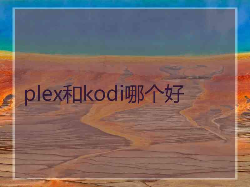 plex和kodi哪个好