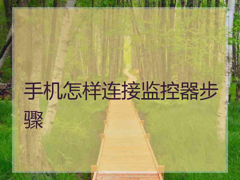 手机怎样连接监控器步骤