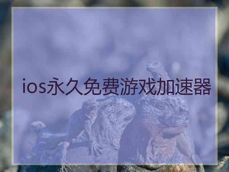 ios永久免费游戏加速器