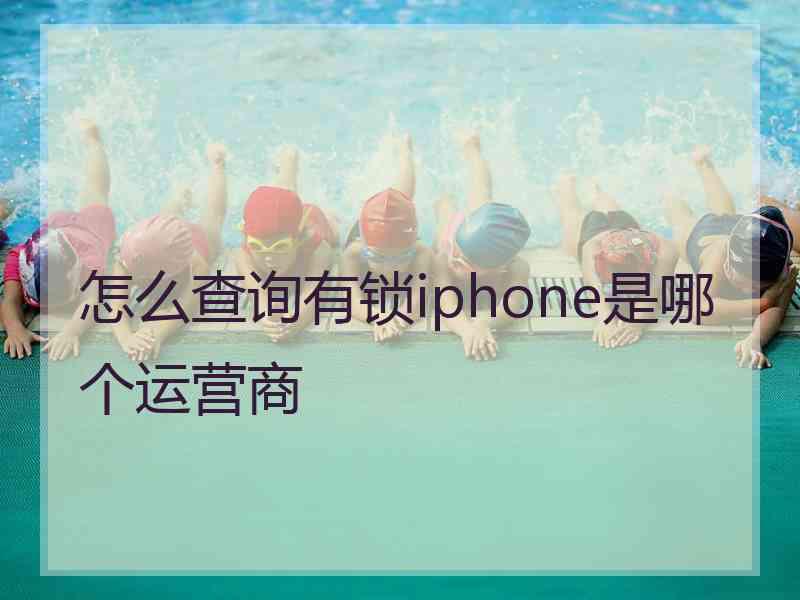 怎么查询有锁iphone是哪个运营商