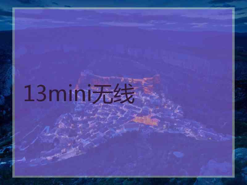 13mini无线